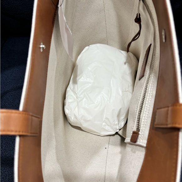 Saint Laurent Beige Rive Gauche Canvas Bag - Picture 4 of 4
